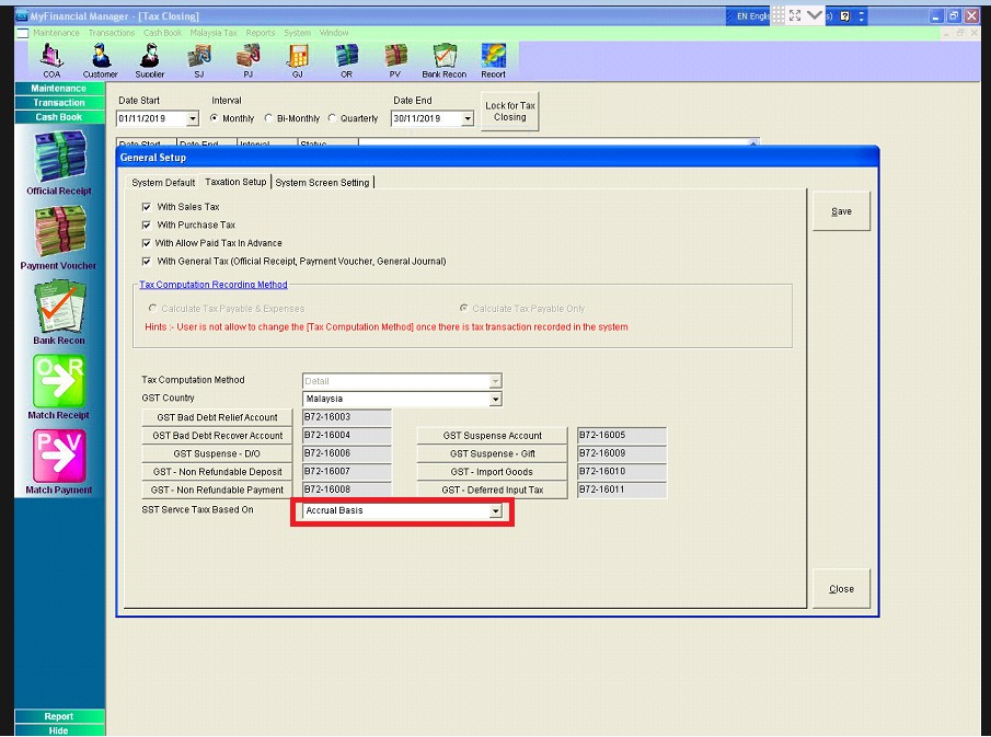 Taxation Setup Taxation Setup